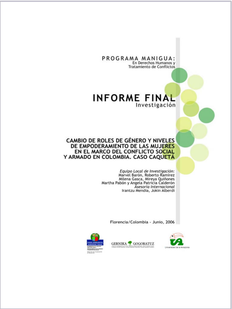 Informe final. Programa manigua: en Derechos Humanos y tratamientos de conflictos