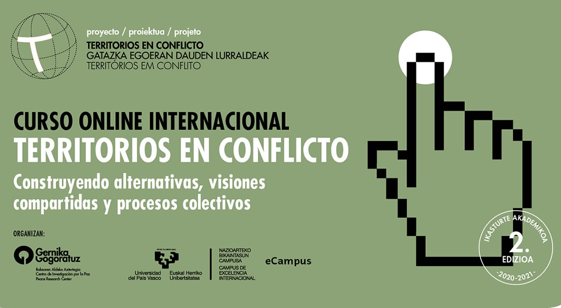 2ª edición del curso online internacional Territorios en Conflicto con el título Construyendo alternativas, visiones compartidas y procesos colectivos