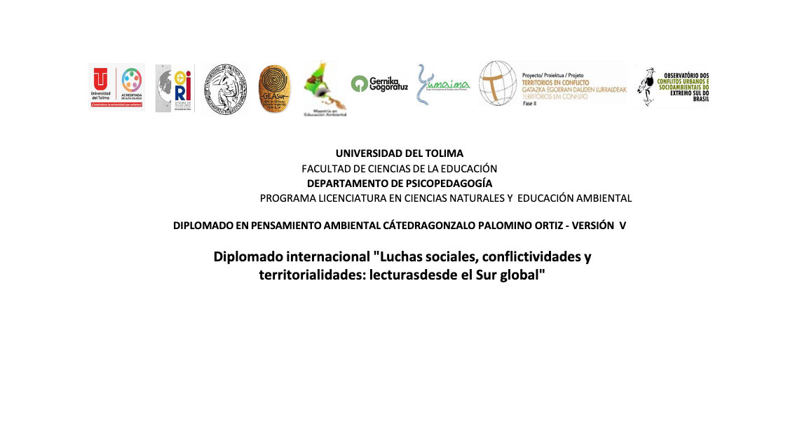 edición V del Diplomado en Pensamiento Ambiental “Cátedra Gonzalo Palomino Ortiz” de la Universidad del Tolima (Colombia)