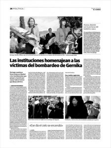 Instituciones memoria del bombardeo de Gernika