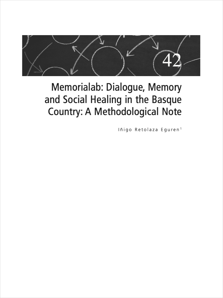 Memorialab: Dialogue, Memory and Social Healing in the Basque Country: A Methodological Note