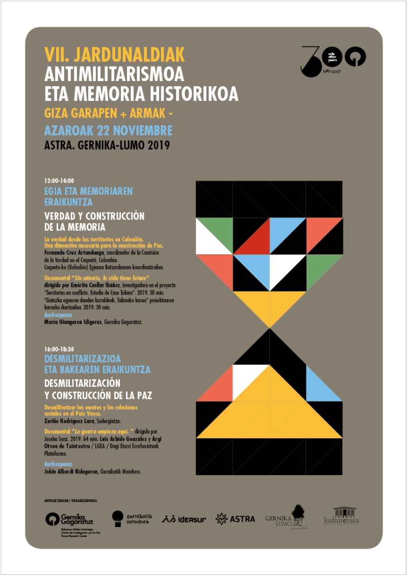 VII jornadas antimilitaristas y de memoria histórica de Gernika. 2019