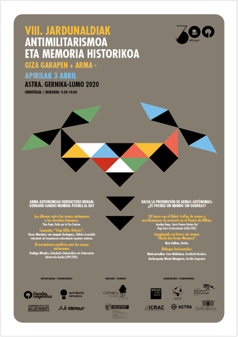 VIII jornadas antimilitaristas y de memoria histórica de Gernika. 2020