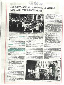 Revista Aldaba. 55 aniversario del bombardeo de gernika