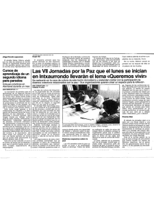 Diario Vasco. Las VII jornadas por la paz