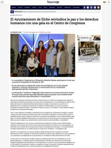 Reconociminto de Elche a Gernika Gogoratuz. El Periodico