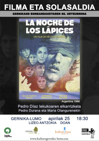 La noche de los lápices. Gernika Gogoratuz