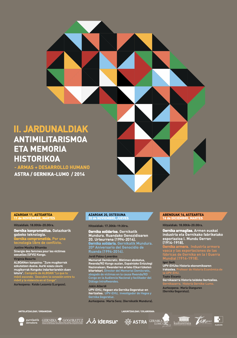 Jornadas antimilitaristas y de memoria historica 2014