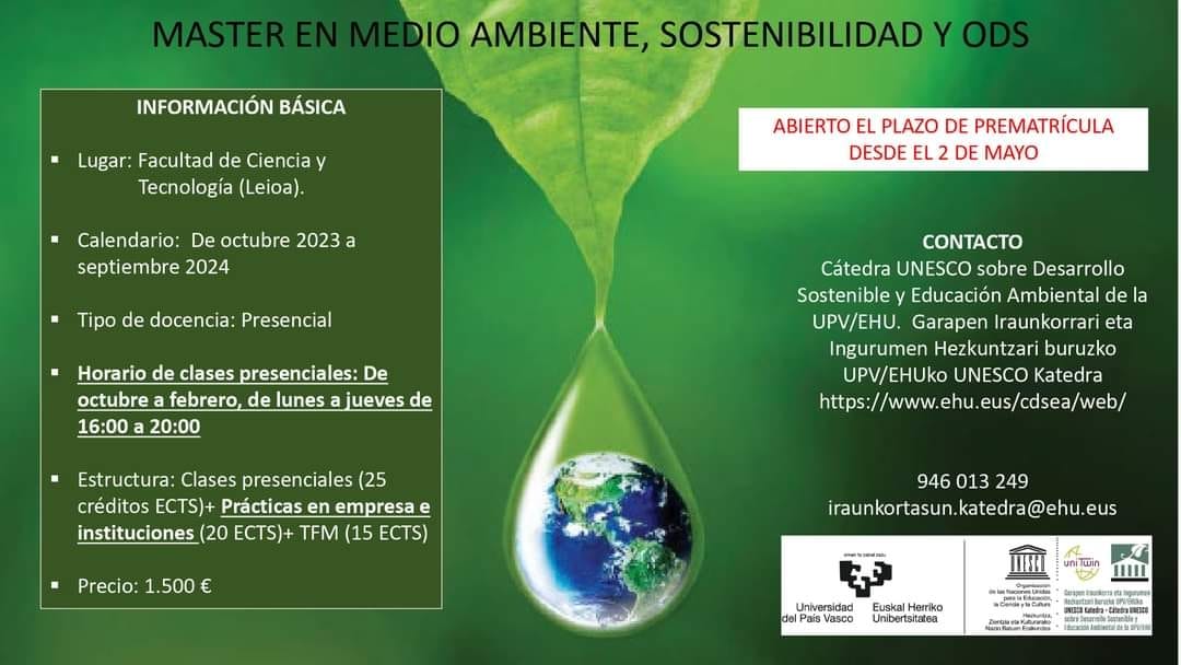 Master medioambiente UPV/EHU