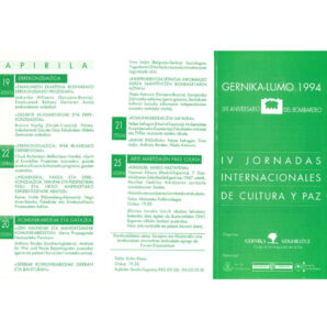 Jornadas de cultura y paz 1994