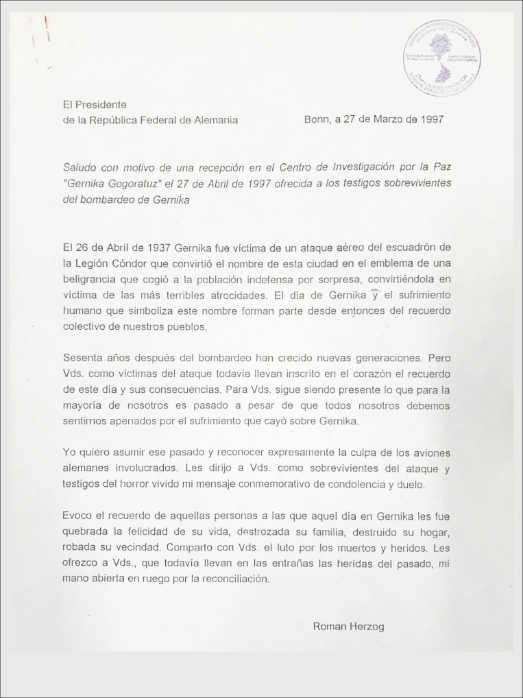 Mensaje de Herzog