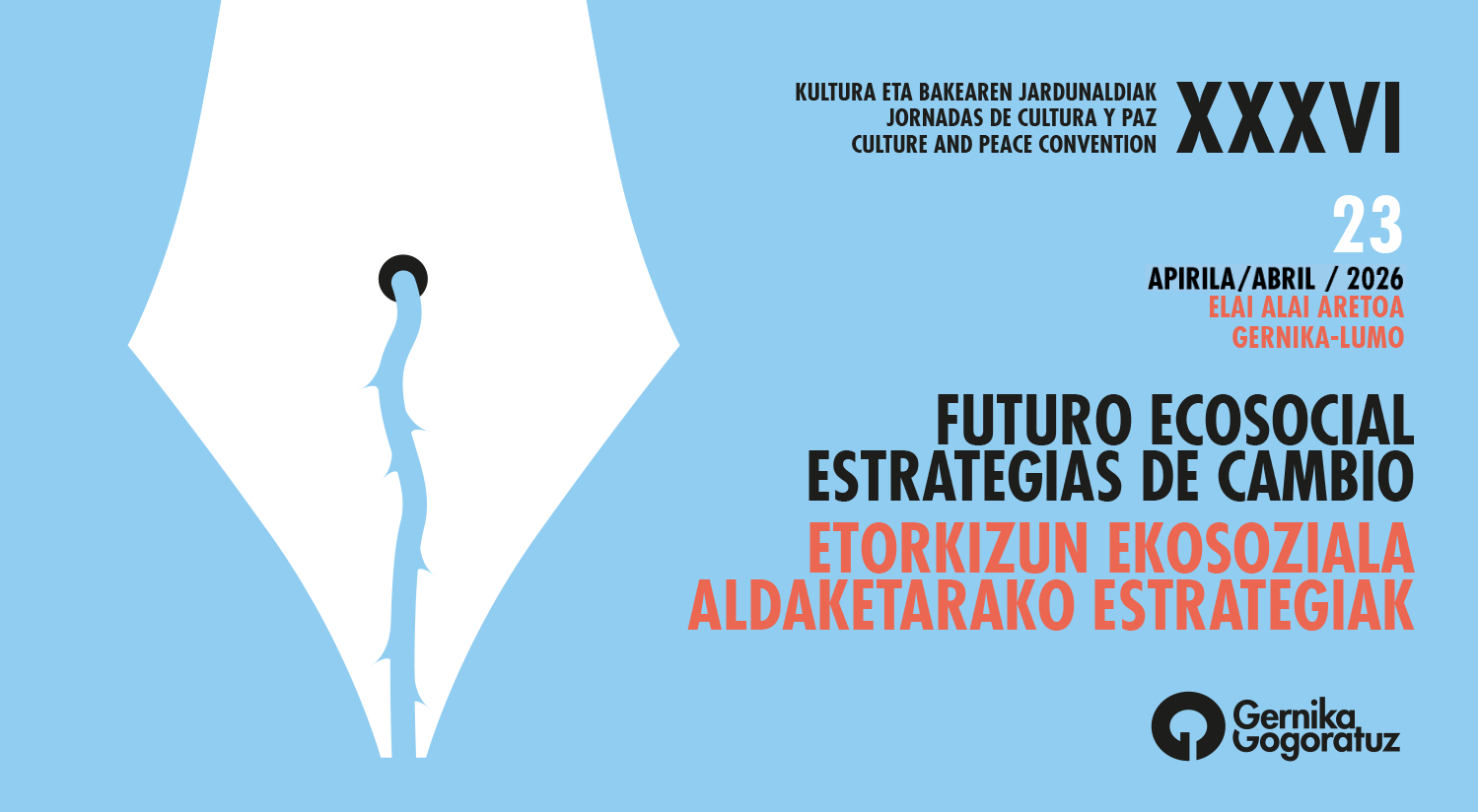 XXXVI JORNADAS INTERNACIONALES DE CULTURA Y PAZ DE GERNIKA