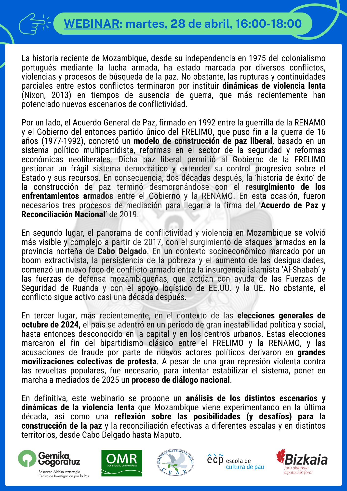 cartografias de las violencias y narrativas de paz en Mozambique