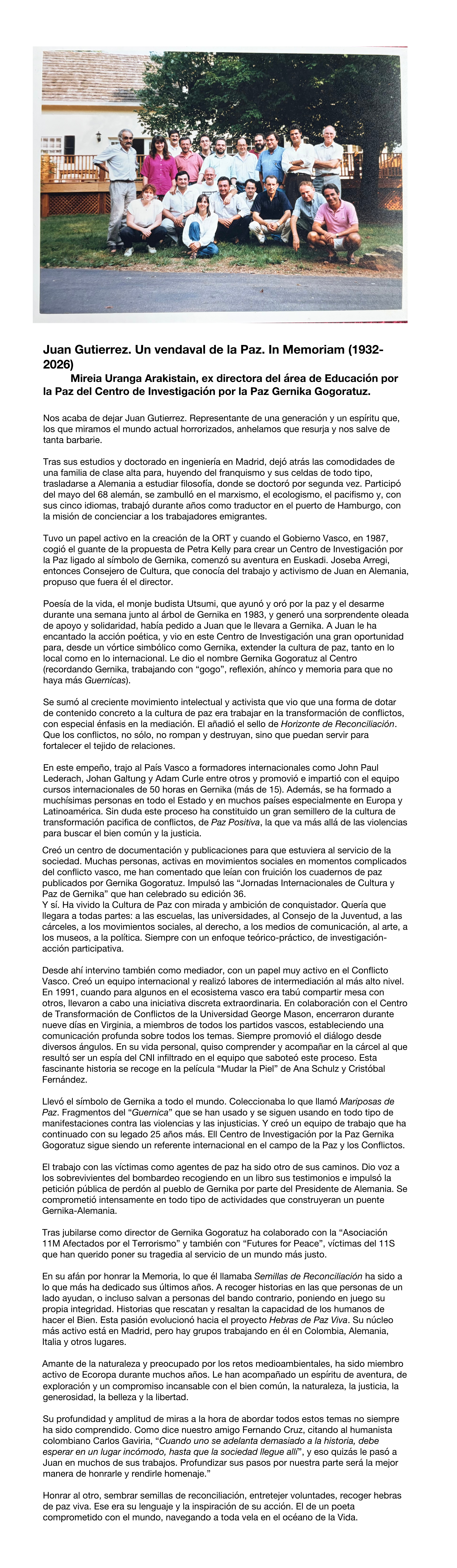 Texto de Mireia Uranga sobre Juan Gutierrez